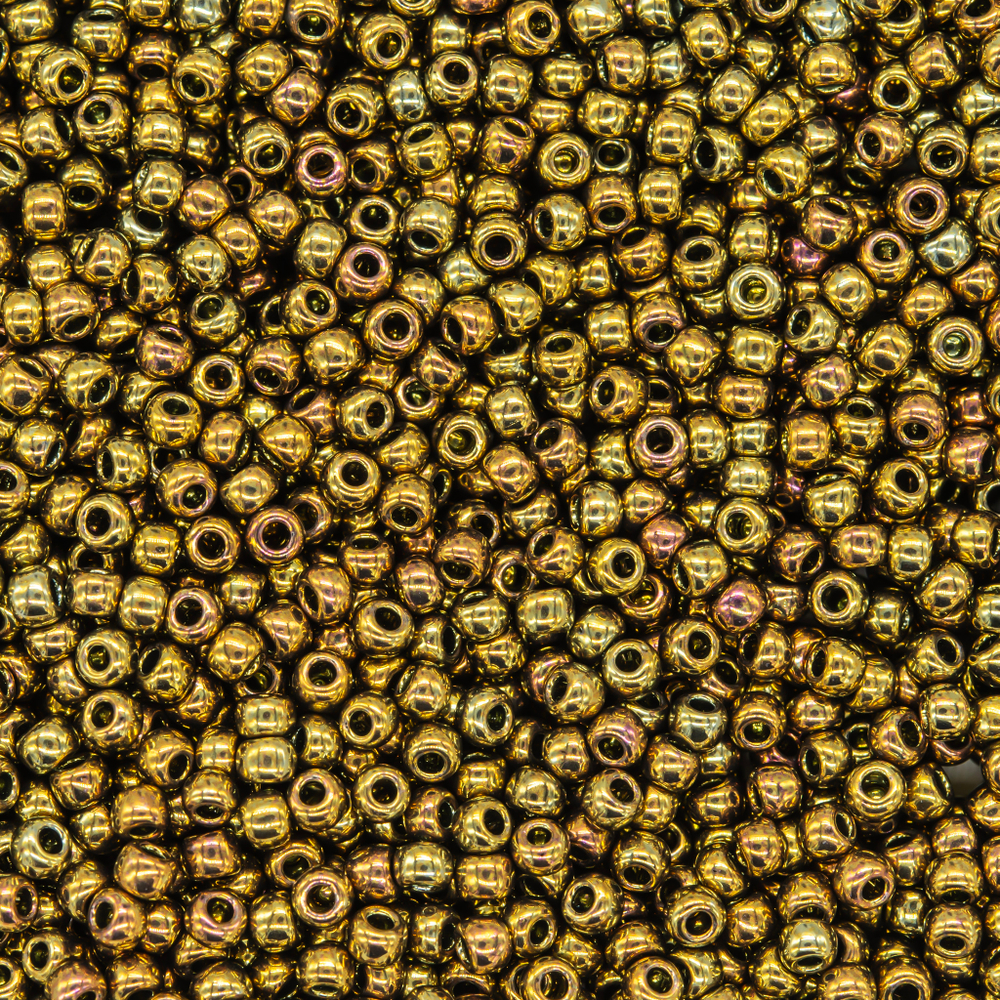 Японский бисер TOHO Round 11/0 (№513), металлизированный, непрозрачный глянцевый