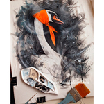 Краска по ткани и обуви, одежды акриловая «Оранжевая»