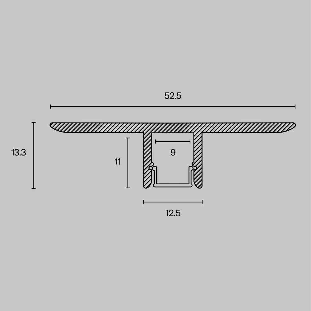 Профиль Led Strip ALM-5313B-S-2M
