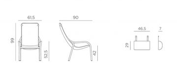 Лаунж-кресло пластиковое с подушкой Net Lounge