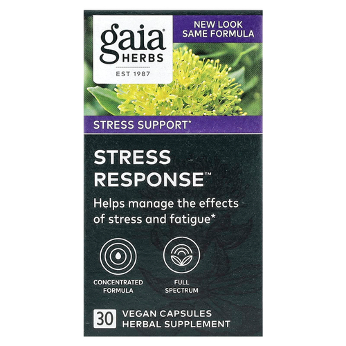Gaia Herbs, Stress Response ™, 30 веганских капсул