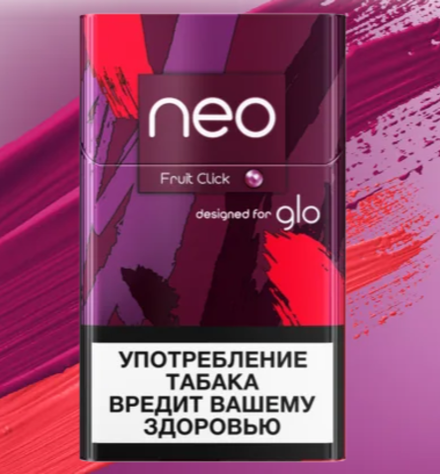 Стики Neo Demi Фрут клик (Fruit click) - табак с фруктово-кремовой капсулой (блок - 10 пачек)
