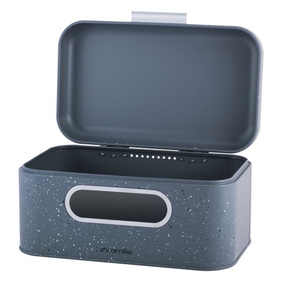 Хлебница Kamille KM-1110 из нержавеющей стали с окошком