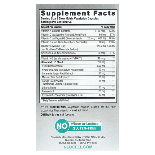 NeoCell, Glow Matrix™, 90 вегетарианских капсул