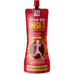 Напиток ЧИА ОМЕГА-3 «Вишня + Лайм» 250 мл 28SEEDS — вид спереди упаковки