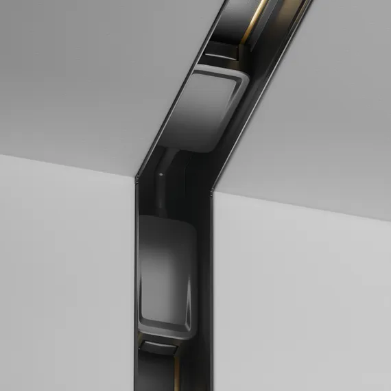 Коннектор угловой внутренний Radity встраиваемый черный Technical tra084ct-12b