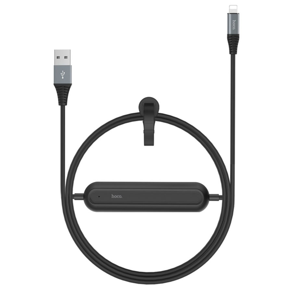 Кабель USB - Lightning (для iPhone) Hoco U22 (c аккумулятором 2000 mAh) Черный