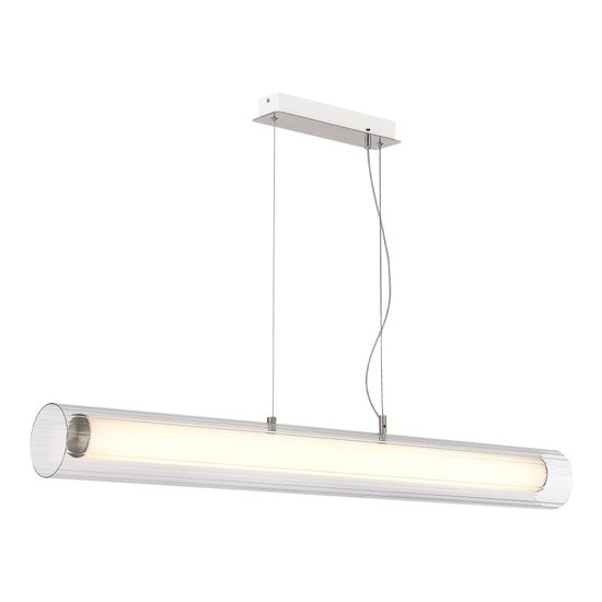 SL2010.113.01 Светильник подвесной ST-Luce Никель/Белый, Прозрачный LED 1*40W 3000K/4000K ENFYS