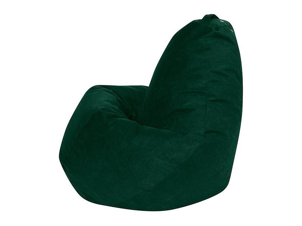 Кресло мешок груша L зеленый велюр