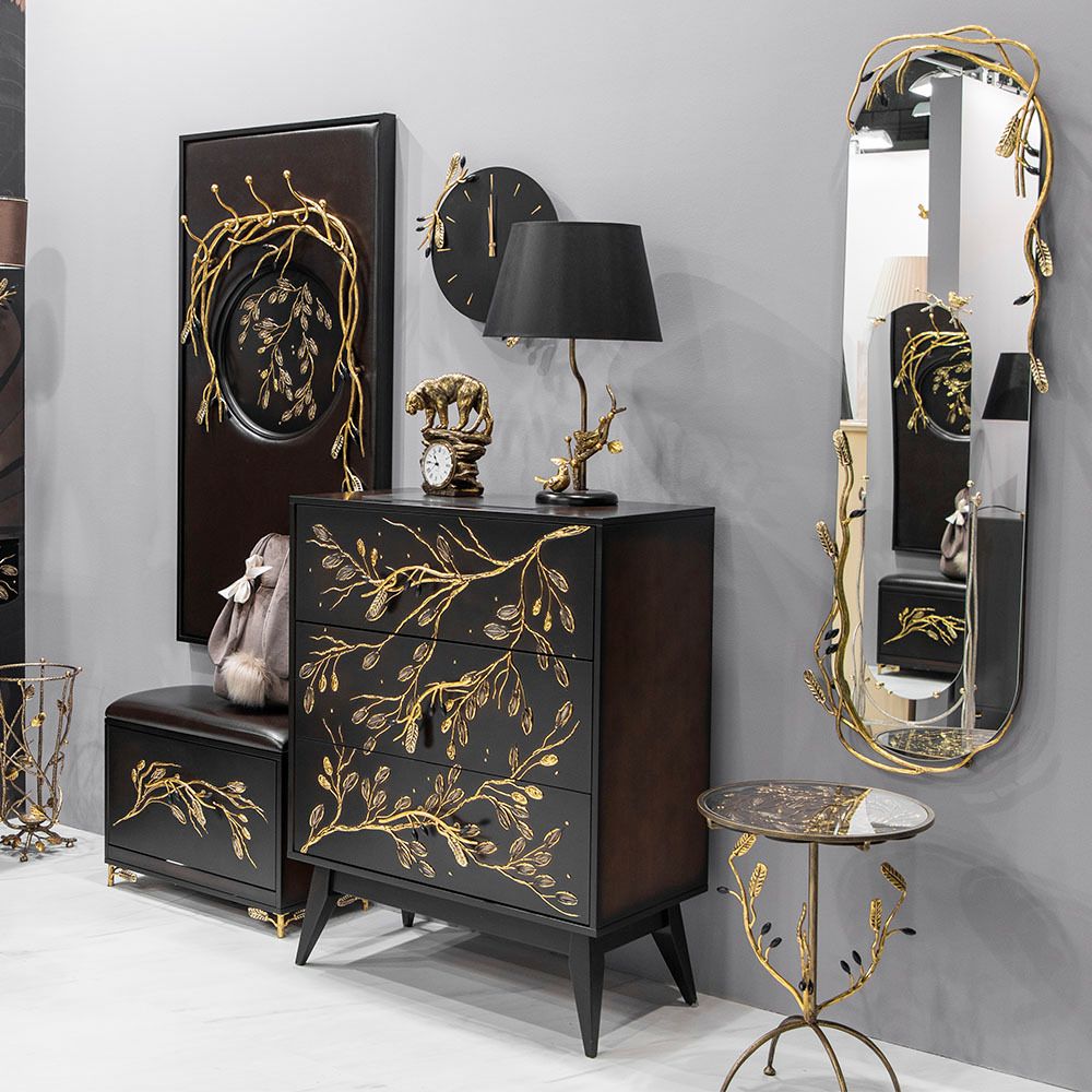 Часы настенные Oliva Branch (Олива Бранч) Найт Амбер