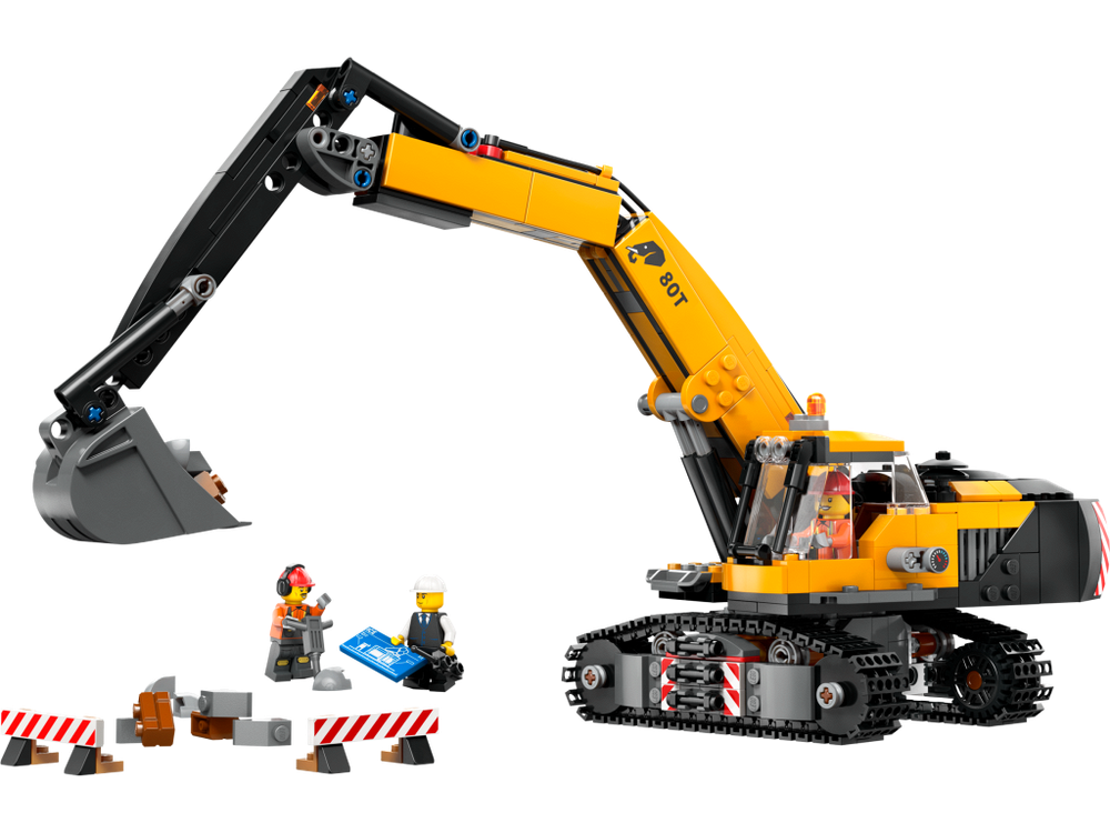 LEGO City 60420 «Жёлтый строительный экскаватор» — техника для работ на стройке