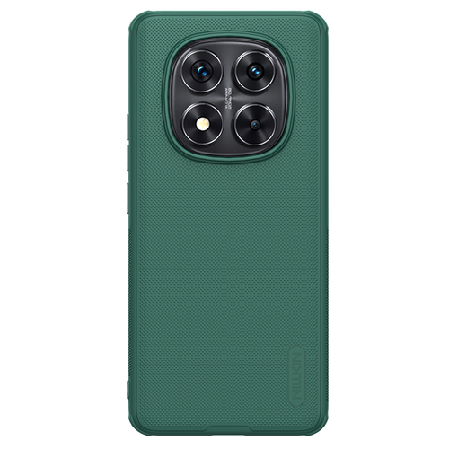 Усиленный чехол зеленого цвета (Deep Green) от Nillkin для Xiaomi Redmi Note 14 Pro+ Плюс, серия Super Frosted Shield Pro