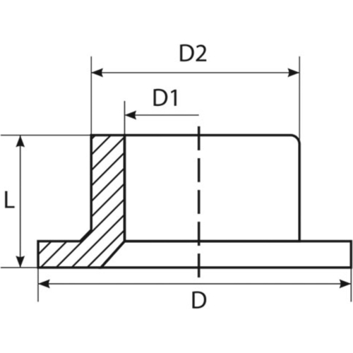 Бурт TEBO бел. PP-R под фланец 125 (1/12), арт. 030090708