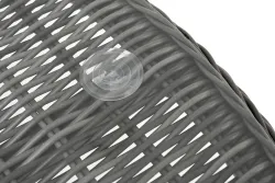 "Эспрессо" плетеный круглый стол, диаметр 118 см, цвет графит