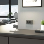 Рамка для двойной розетки Stark (графит матовый) W0081864