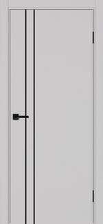 Межкомнатная дверь Optima Porte НЕАПОЛЬ 205 Молдинг SB (матовый чёрный), Кромка в цвет полотна
