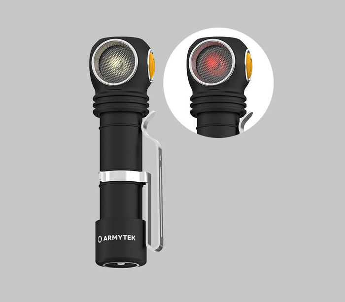 Фонарь Armytek Wizard C2 WR Magnet USB тёплый+красный (F06901W)