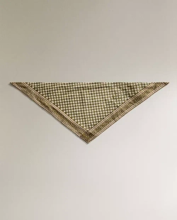 ZARA HOME КЛЕТЧАТАЯ ХЛОПКОВАЯ ЛЬНЯНАЯ БАНДАНА ДЛЯ ДОМАШНИХ ЖИВОТНЫХ