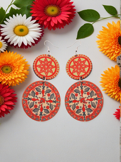 Этнические серьги Алатырь