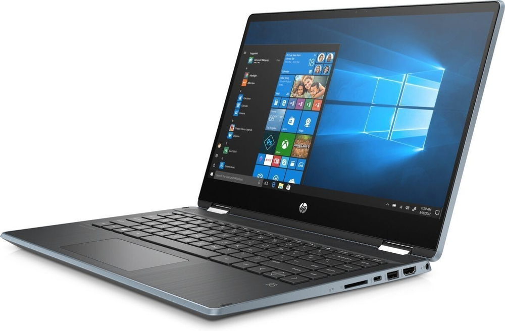 Ноутбук HP Pavilion x360 14-dh1015ur 14; 1920x1080 (Full HD) сенсорный/ Intel Core i5 10210U, 1600 МГц/ 8 Гб DDR-4/ 256 Гб SSD/ Intel UHD Graphics, Wi-Fi/ Bluetooth, Cam/ Windows 10 Home / серебристый 1B2Q9EA