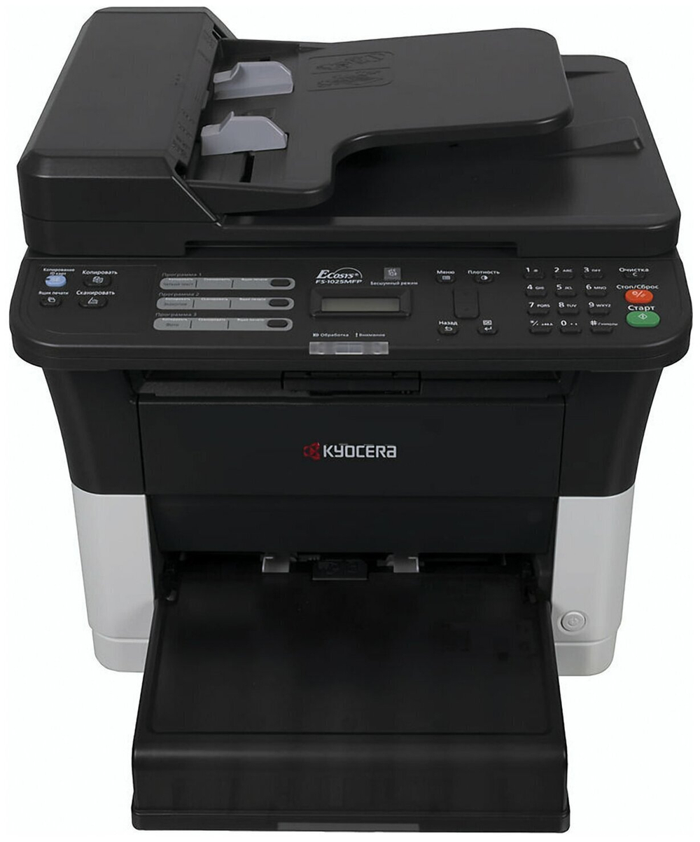 МФУ лазерное KYOCERA FS-1025MFP "3 в 1", А4, 25 стр./мин, 20000 стр./мес, дуплекс, АПД, сетевая карта, 1102M63RU2