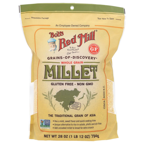Bob's Red Mill, просо, цельнозерновой продукт, без глютена, 794 г (28 унций)