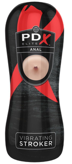 Телесный вибромастурбатор-анус в тубе Vibrating Anal Stroker