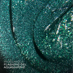 Nail Moda Flashing Builder Gel Aquamarine - Гель моделирующий светоотражающий, 15мл