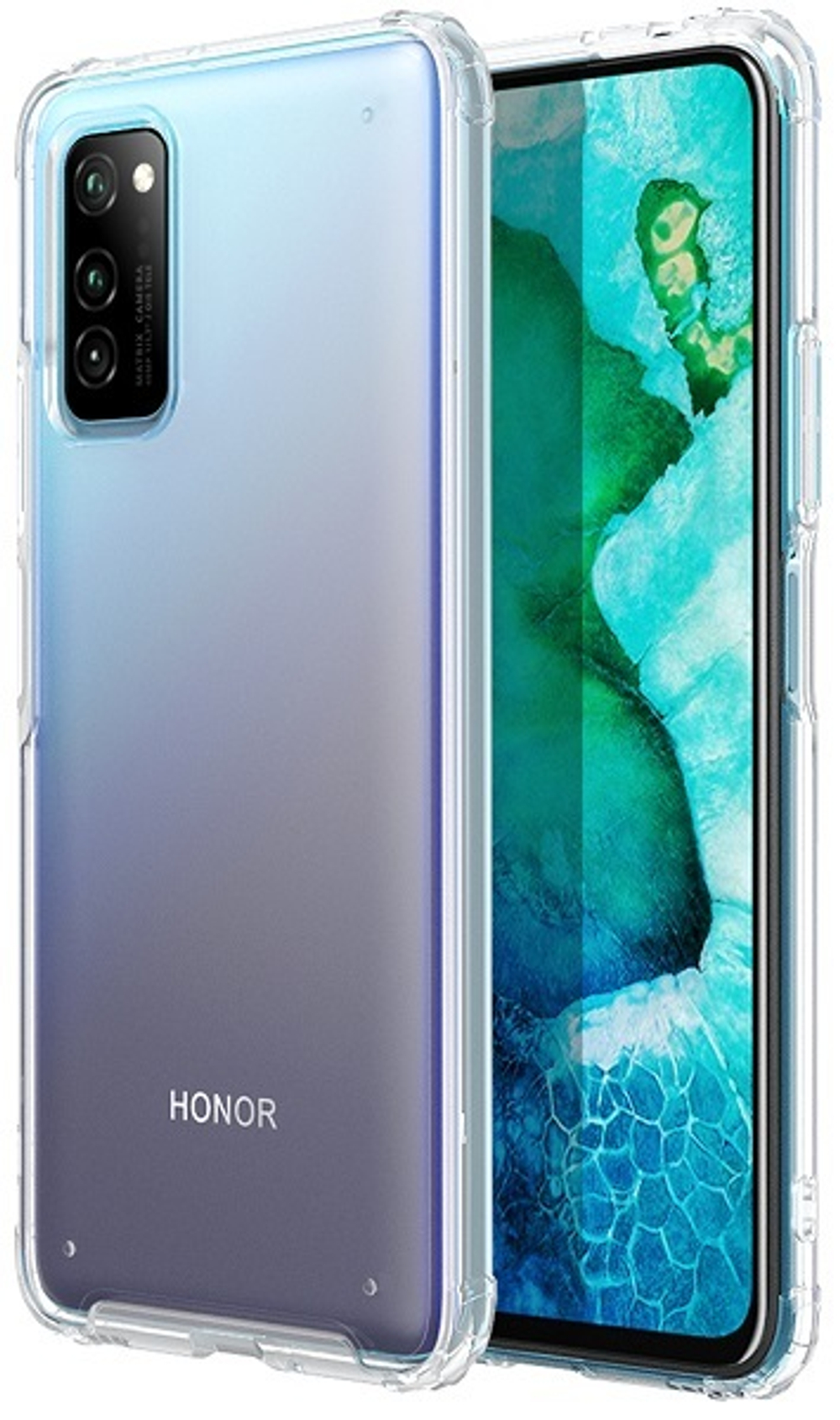 Купить чехол на Huawei Honor V30 (V30 Pro) с прозрачными рамками, серии  Ultra Hybrid от бренда caseport, быстрая доставка по Москве и СПб!