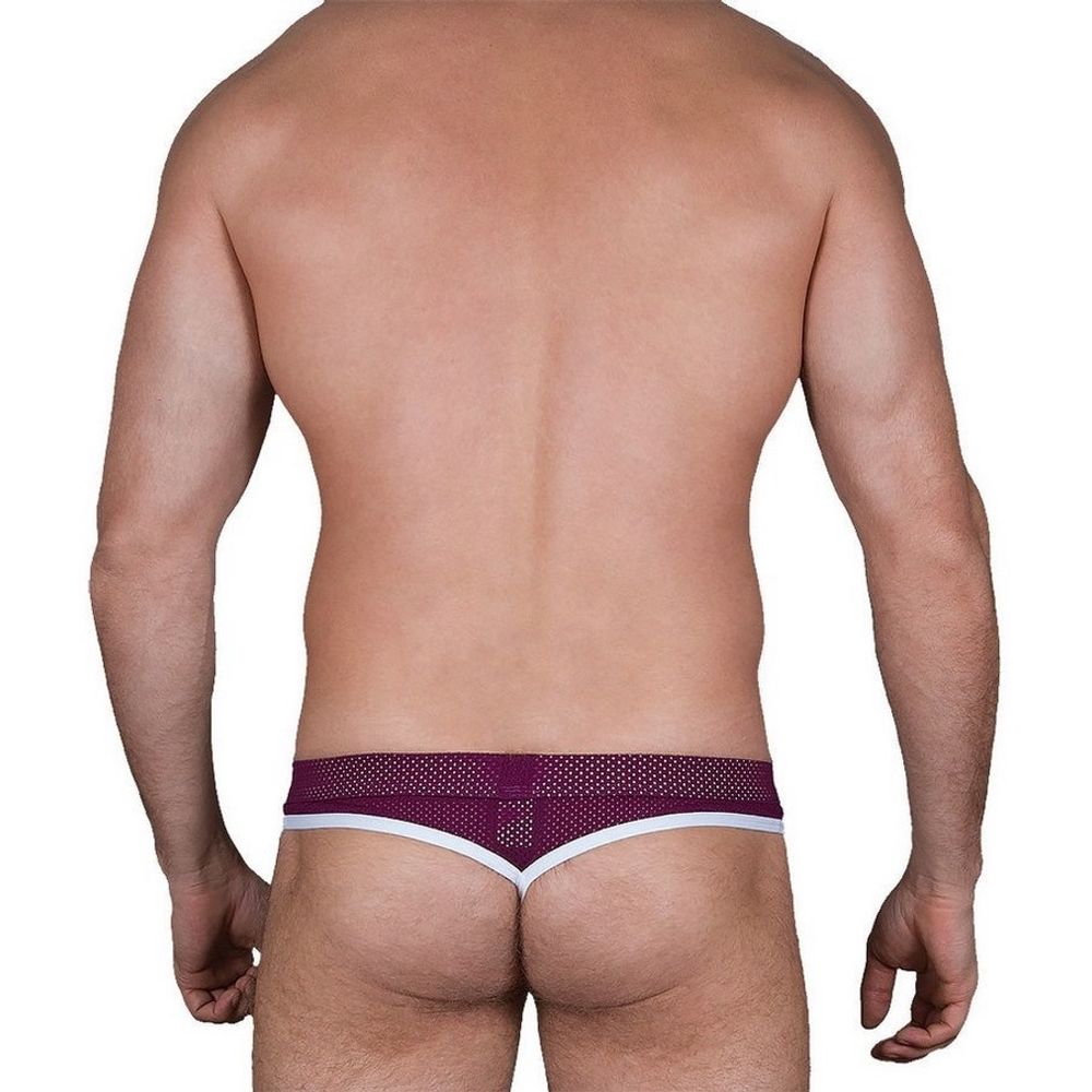 Мужские трусы стринги фиолетовые Sesmik Active