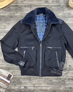 Куртка Stefano Ricci со вставками из кожи крокодила