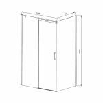 Душевой уголок Vincea DICE VSR-4D8012CLB 120x80 стекло прозрачное/профиль черный