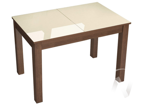 Стол обеденный Бруно 1100х700 (орех шоколадный/лакобель ваниль)