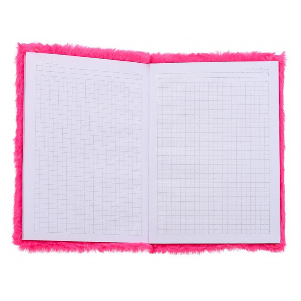 Блокнот детский Basir, формат А5, серия "Авокадо", меховая обложка, 80 листов, размер 21*15 см