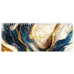 Планинг датированный 2026 285х112 мм STAFF картонная обложка 64 л. "Мрамор" (117364)