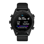 Спортивные часы Garmin MARQ Commander (Gen 2) Carbon Edition, чёрный нейлоновый ремешок, чёрный силиконовый ремешок Безель и корпус из углеродного волокна и титана, AMOLED-дисплей с куполообразным сапфировым стеклом. Нейлоновый ремешок жаккардового перепл