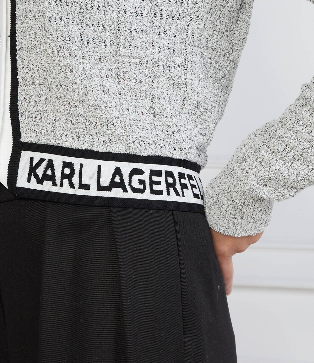 Кардиган boucle Karl Lagerfeld - серый(235W2007)