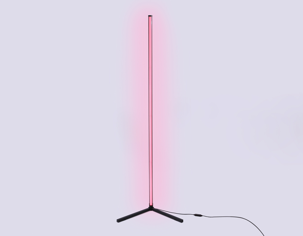 Светильник светодиодный напольный RGB с пультом FL8027 BK черный LED 20W RGB D32*1650 (ПДУ РАДИО 2.4G)