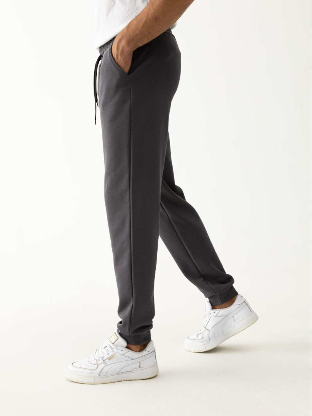 Брюки спортивные мужские(без начеса).Графит
