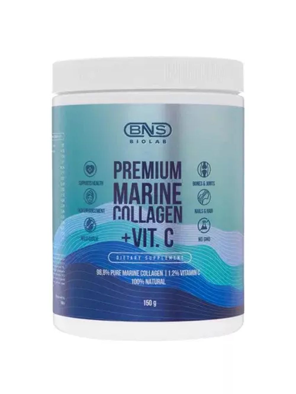 Пищевая добавка коллаген морской BNS Biolab Premium Marine Collagen+Vit.C, 150 г