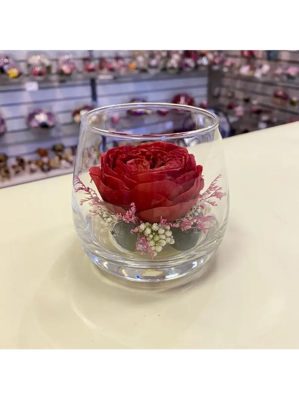 натуральный пион в стекле, вакуум*