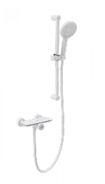 Смеситель для душа с гарнитуром WONZON & WOGHAND ClickPlate WW-B2052-A-MW белый матовый