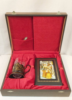 Чайный набор с ежедневником "По щучьему веленью" (Ручная роспись Палех)