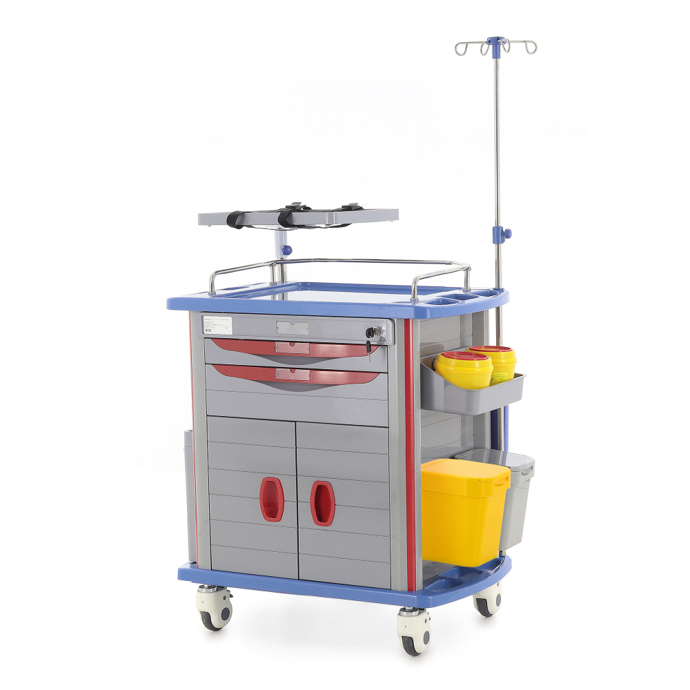 Тележка медицинская Med-Mos ЕТ850-02 ТМ-021АН-00 ля экстренной помощи и реанимации