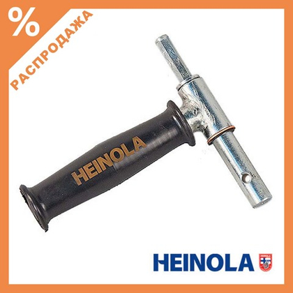 Адаптер (переходник) с ручкой для ледобура под шуруповерт Heinola, Серый/Черный
