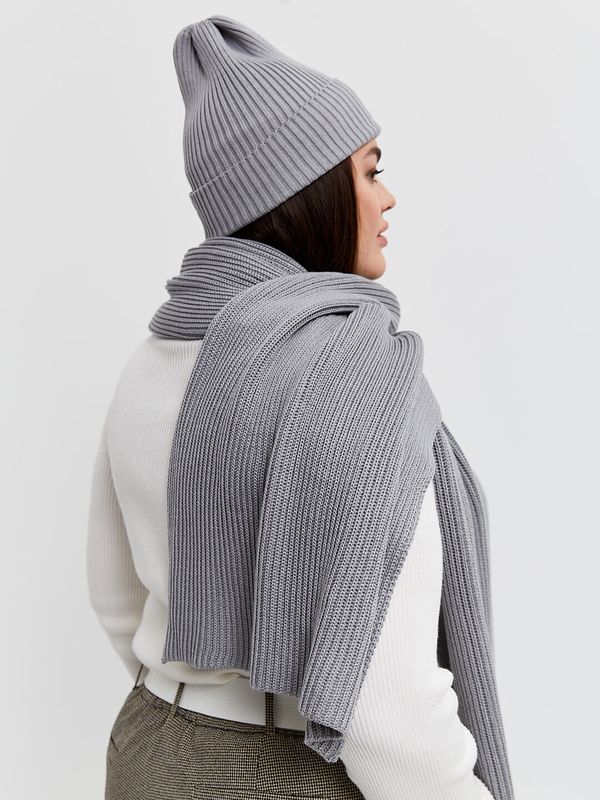 Шарф, серый