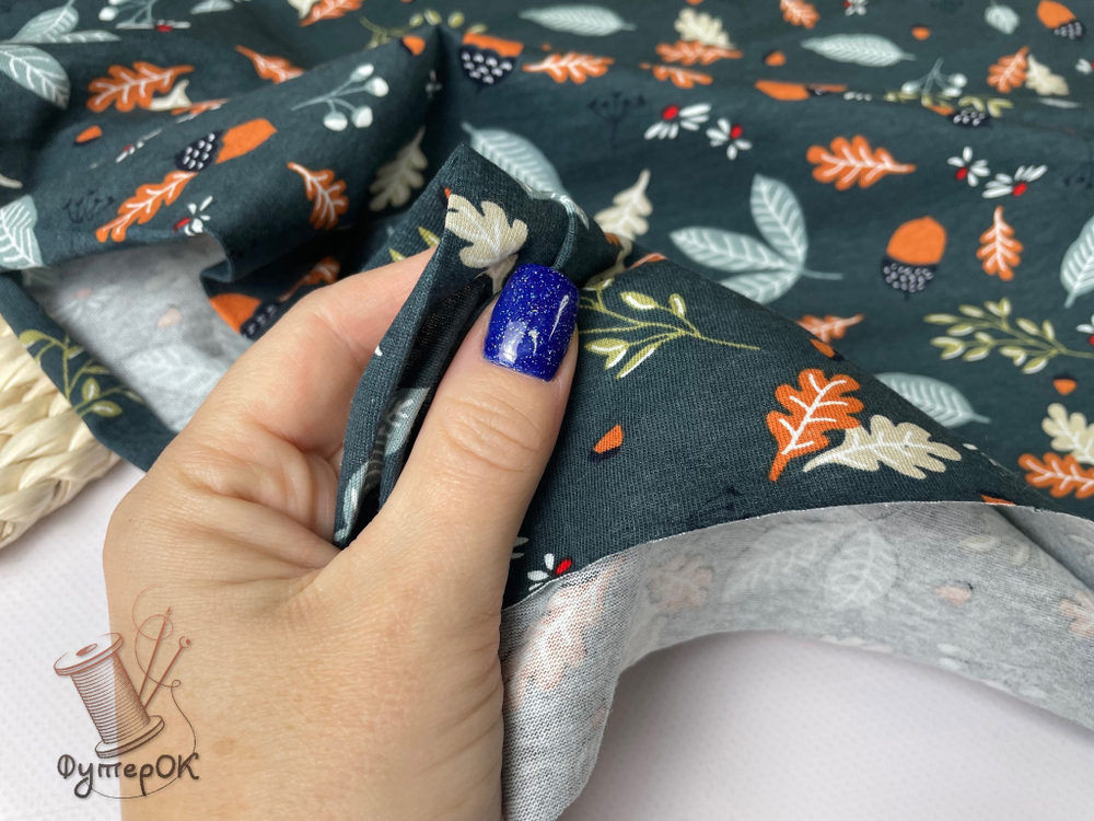 Кулирка ХБ желуди на зеленом