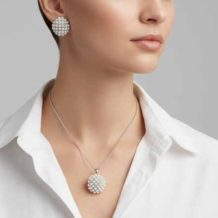 Комплект Fiore Luna, колье и серьги SG208407E-001 S