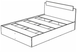 Кровать Луиза, спальное место 160х200, ЛДСП