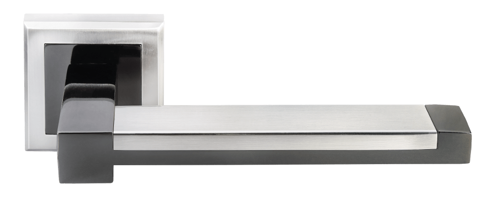 Дверные ручки Morelli "SANIBEL" MH-39 SN/BN-S Цвет - Белый никель/Чёрный никель